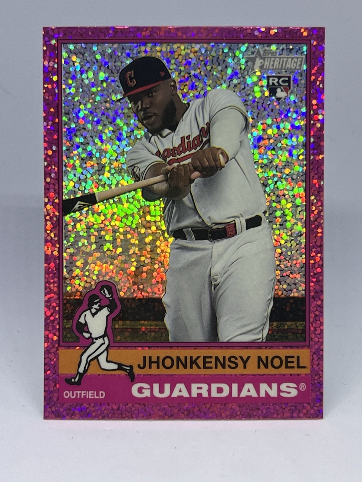 2025 Topps Heritage - Jhonkensy Noel #79 Chrome Pink Sparkle Refractor (RC)