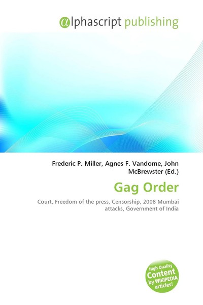 Frederic P. Miller (U. A.) | Gag Order | Taschenbuch | Englisch (2026)-image
