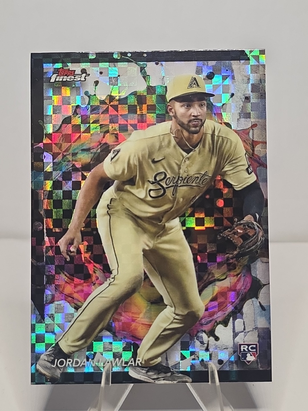 2024 Topps Finest - Rare Jordan Lawlar #239 Checkerboard Refractor (RC)