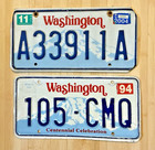2-WASHINGTON Lic Plates 105-CMQ & A33911A — photo 1