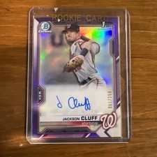Jackson Cluff 2021 Bowman Prospect Autographs Purple SN,AU #/250