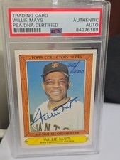 WILLIE MAYS Auto /2000 Authentic 1985 Topps Collectors' Series