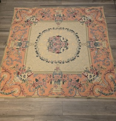 Metrax Flanders Tapestry Savonnerie II Belgium Floral Blanket 75X75
