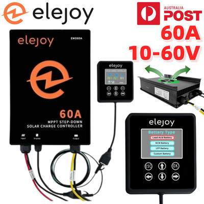 ELEJOY MPPT Solar Charge Controller 60A Step Down Battery Intelligent Regulator