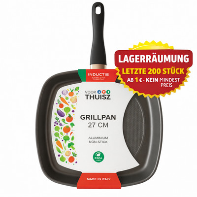 2 x Grillpfanne 27cm Induktion Antihaft Steak Pfanne Neu Tip Top