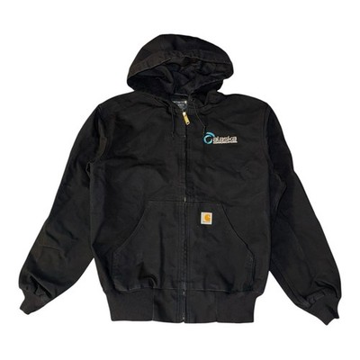 Carhartt Jacke Herren M schwarz J131 Active Kapuze 90s Workwear Canvas Chore Coat