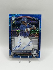 2025 Bowman ZYHIR HOPE CHROME PROPSECT AUTO BLUE X-FRACTOR 033/150 CPA-ZH