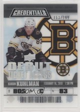 2019 Upper Deck Credentials Debut Ticket Access Acetate /299 Karson Kuhlman g8v