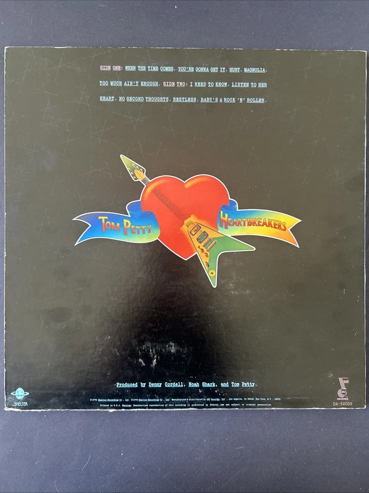 Tom Petty and the Heartbreakers LP You’re Gonna Get It! DA-52029 Promo Vinyl - Image 2 of 4