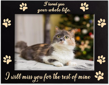 Remembrance Engraved Picture Frame, Cat and Dog Memorial Gifts, Sympathy Picture