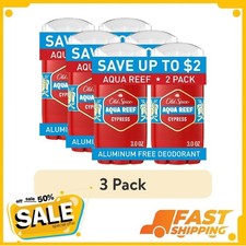 3 pack Old Spice Aluminum Free, Men's Deodorant, Aqua Reef, 3.0 oz 2 Pack