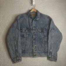 80s Levi's men's blue acid wash trucker denim jacket USA made 70507-4813 xl