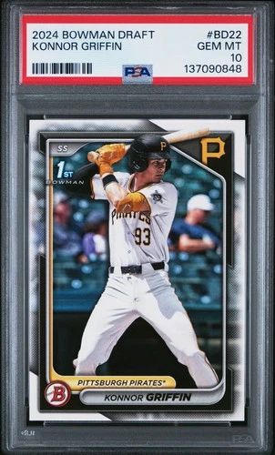 137090848 Konnor Griffin 2024 Bowman Draft #BD-22 1st RC RC PSA 10