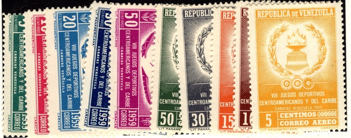 217 Venezuela Stamp Scott #735-9, C701-5 Mint NH Complete Set