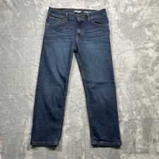 Wrangler Classic Straight Jeans Boys 10 Husky Blue Adjustable Waist