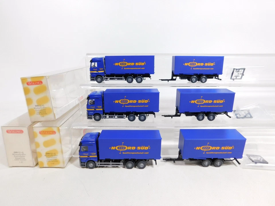 3X H0 1:87 599 03 41 Centrale Assale Rimorchio MB Nord Sud Mint Box #CZ125-0,5 - Immagine 2 di 4