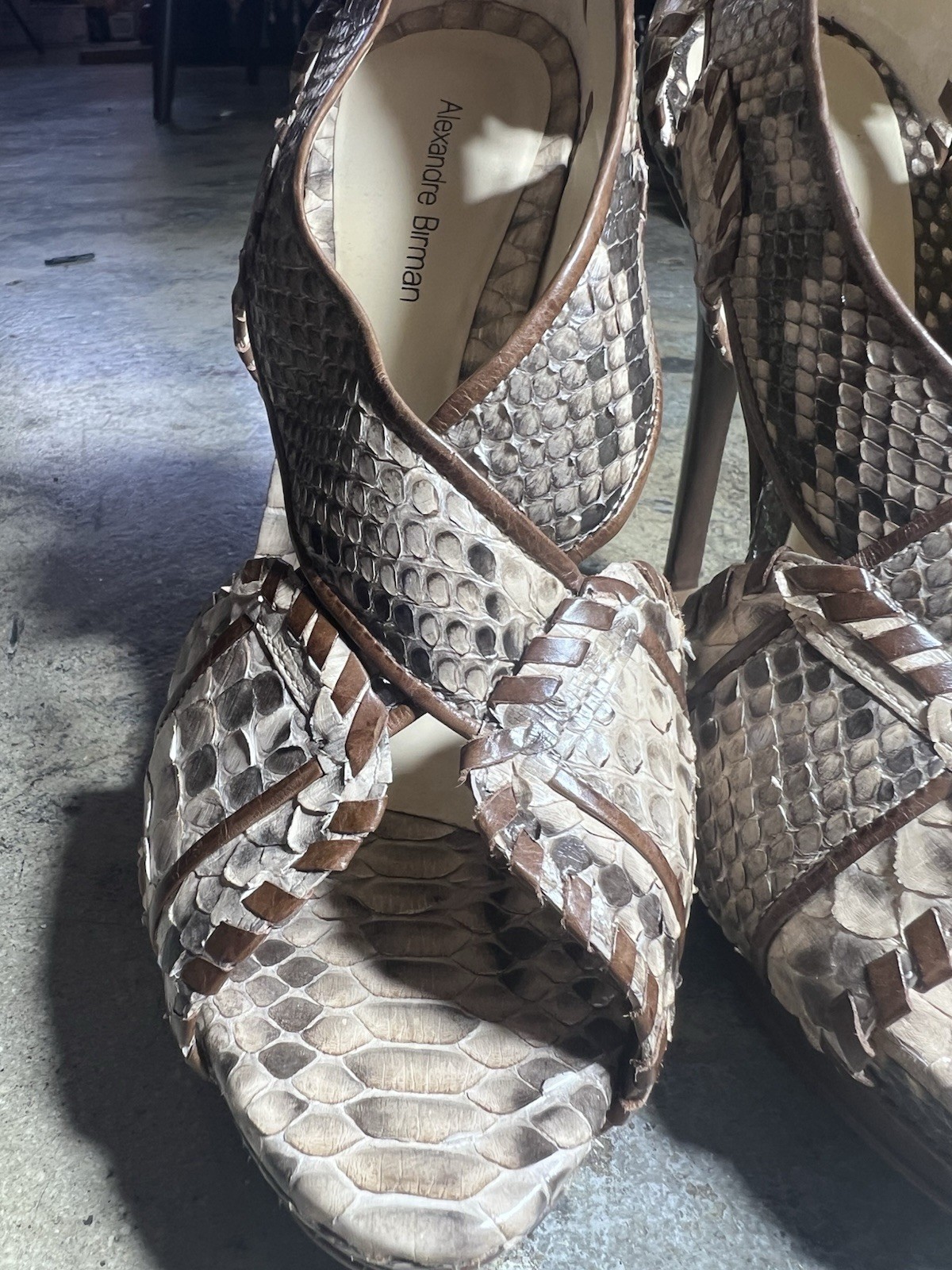 Alexandre Birman shoes Python Leather Platform He… - image 16