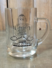 Harvey Wallbanger Cartoon Recipe Glass Mugs Clear Retro Barware Screwdriver