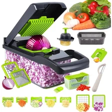 16-In-1 Vegetable Fruit Chopper Cutter Food Onion Veggie Dicer Slicer Kitchen