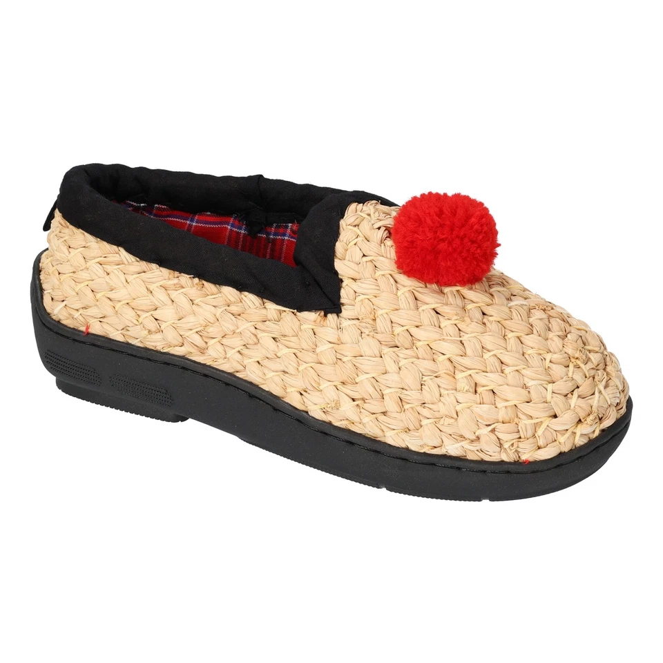 Paar Strohschuhe "Der Klassiker", Einbändelung schwarz - Bild 4 von 4