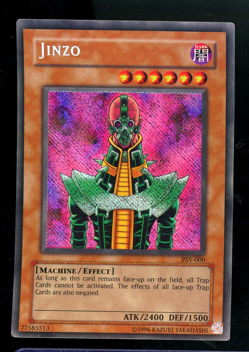 YuGiOh Jinzo PSV-000 Reverse Foil Pattern Misprint Error Secret