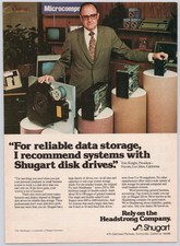 Shugart Disk Drives Tom Knight Endorsement Storage Vintage Print Ad 1980