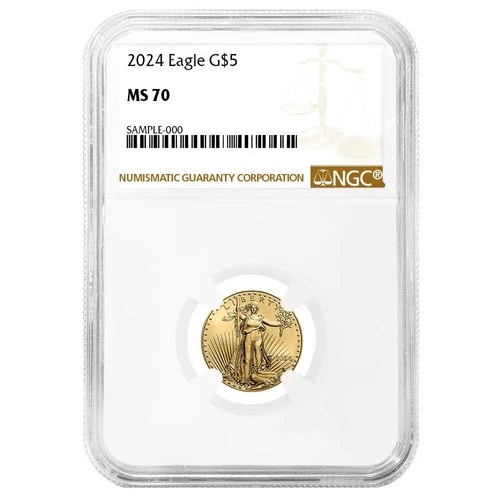 2024 $5 American Gold Eagle 1/10 oz NGC MS70 Brown Label
