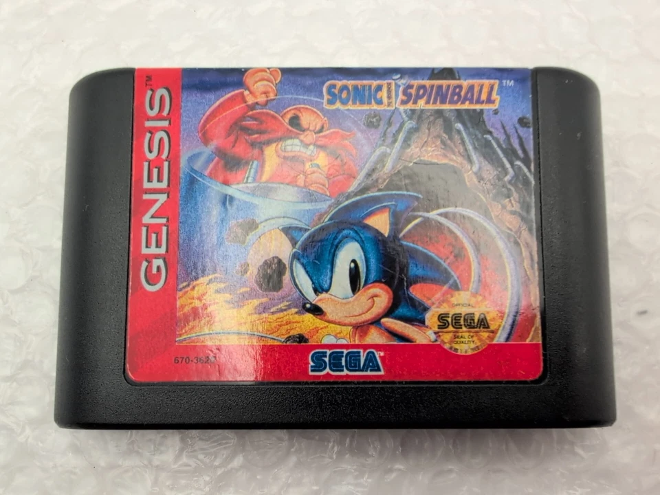 Sonic Spinball (SEGA Genesis, 1993) в коробке в комплекте с подвесной вкладкой - чистый - протестирован - Изображение 4 из 4