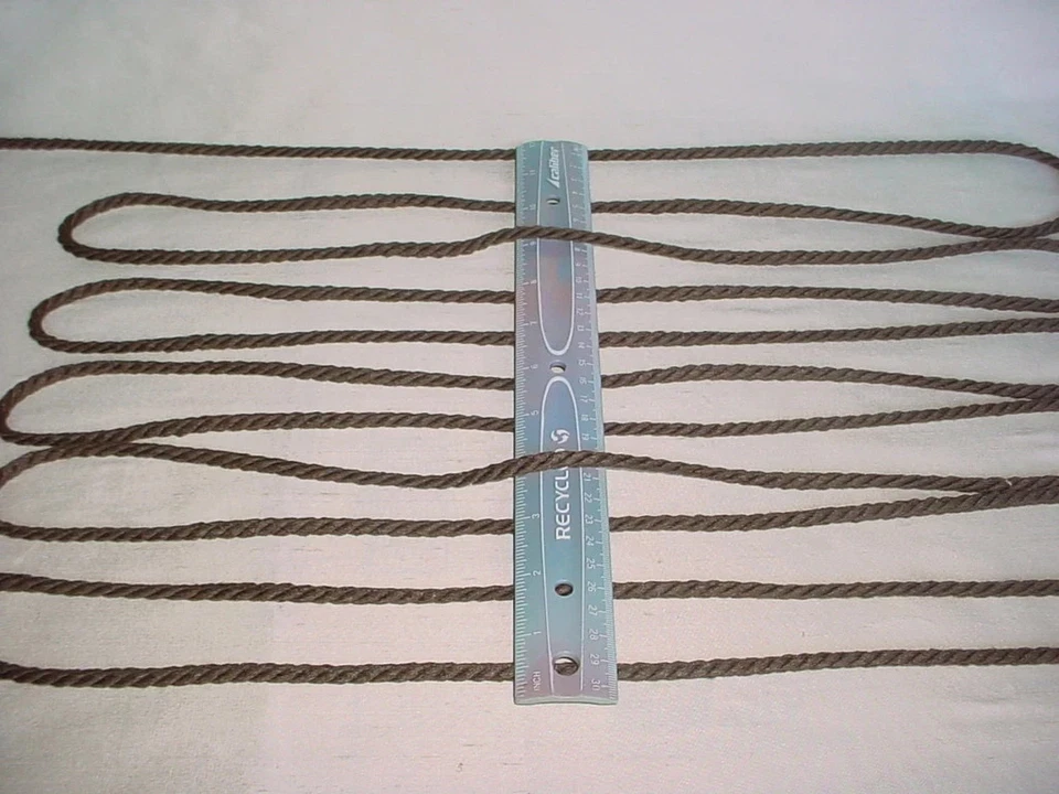 21Y KRAVET CORTEZA MARRÓN 1/4" CUERDA CORDÓN CORTINAS TAPICERÍA ADORNOS MANUALIDADES Foto 2 de 3