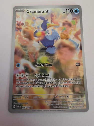 Pokémon Cramorant 176/167 Sv06 Twilight Masquerade Illustration Rare Holo Engli…
