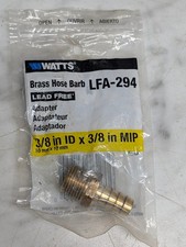 Watts Brass Hose Barb LFA-294 Adapter 3/8 in ID x 3/8" MIP 2012