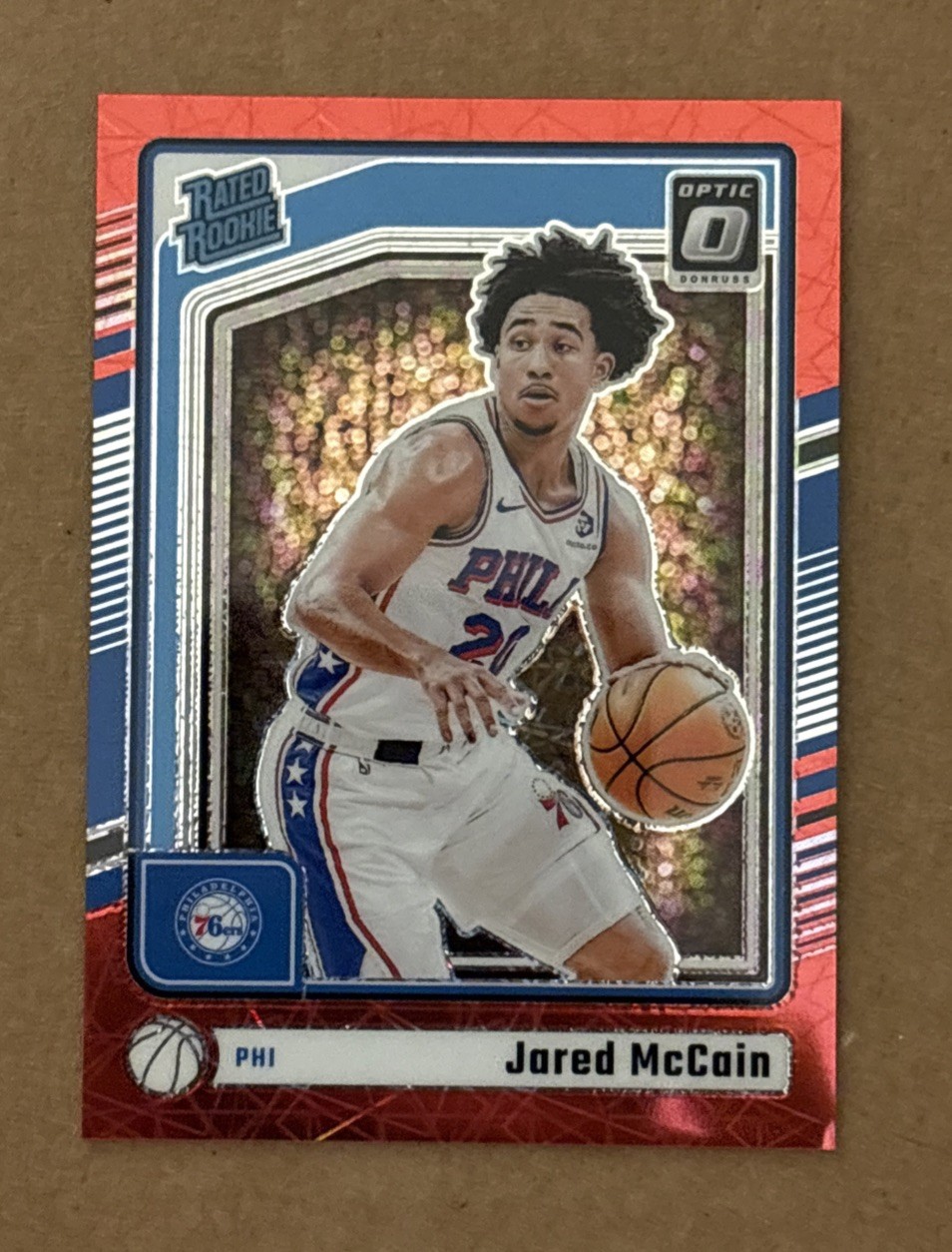 2024-25 Panini Donruss Optic Jared McCain #270 RC Rated Rookie Red Velocity /299