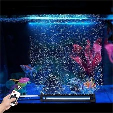 Submersible Bubble Aquarium Light Multicolor RGB Fish Tank Light with Rem
