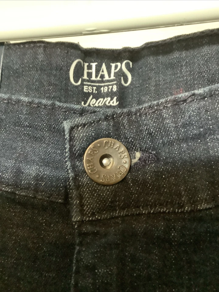 Chaps Relaxed Fit Jeans Mens Straight Leg Deep Sea Blue Freedom Stretch Denim - Image 3 of 4