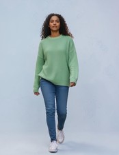 Sonoma Goods For Life Crewneck Sweater Medium M Sage Green Ribbed Knit Pullover  