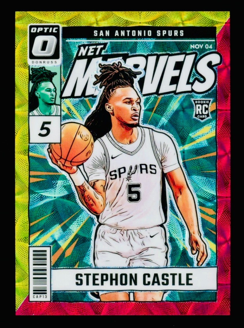 2024-25 Donruss Optic - Stephon Castle No. 12 NET MARVELS GOLD & RED PRIZM /99 