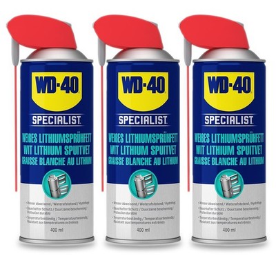 WD-40 SPECIALIST 3x 400ml WEISSES LITHIUMSPRÜHFETT SCHMIERFETT SCHMIERMITTEL 226