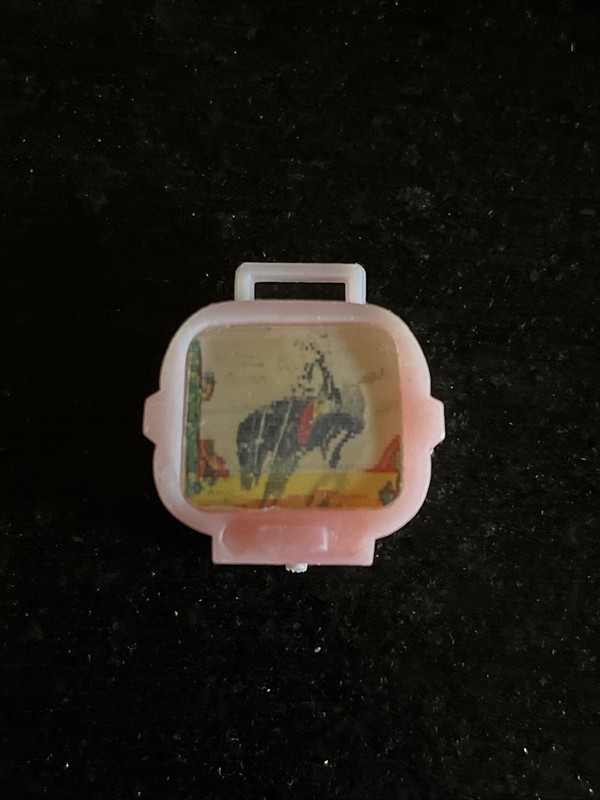Vintage Television TV  Lenticular Flicker Dollhouse Miniature Western Cowboy