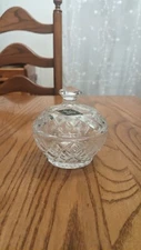 Shannon Crystal Covered Dish Trinket Jewelry 4"