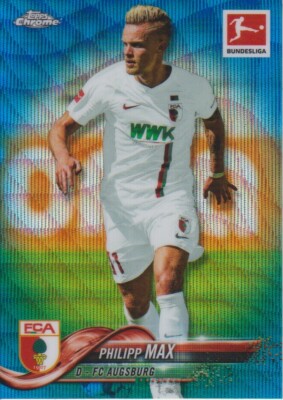 2018-19 Topps Chrome Bundesliga Blue Wave Refractors Philipp Max #29/99