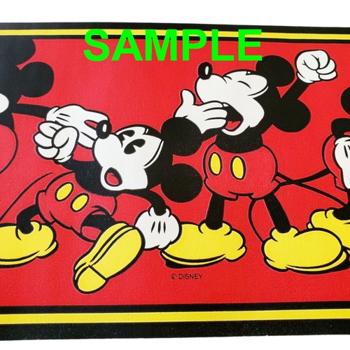 Vtg Lot 3 Rolls Disney Mickey Mouse Wallpaper Border Trim Red 5 yds ea Read - Picture 2 of 10