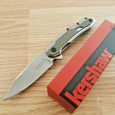 Kershaw Folding Knife 3" 8Cr13MoV Steel Blade Stainless/Green Glass Filled/Nylon