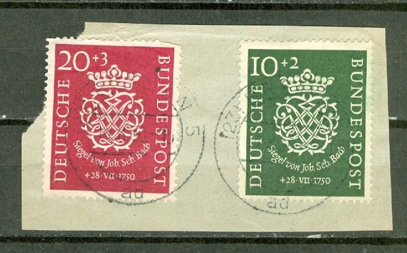 Germany  Relief Fund #B134 - 135 used on Piece of cover CV$100 Lot#7867