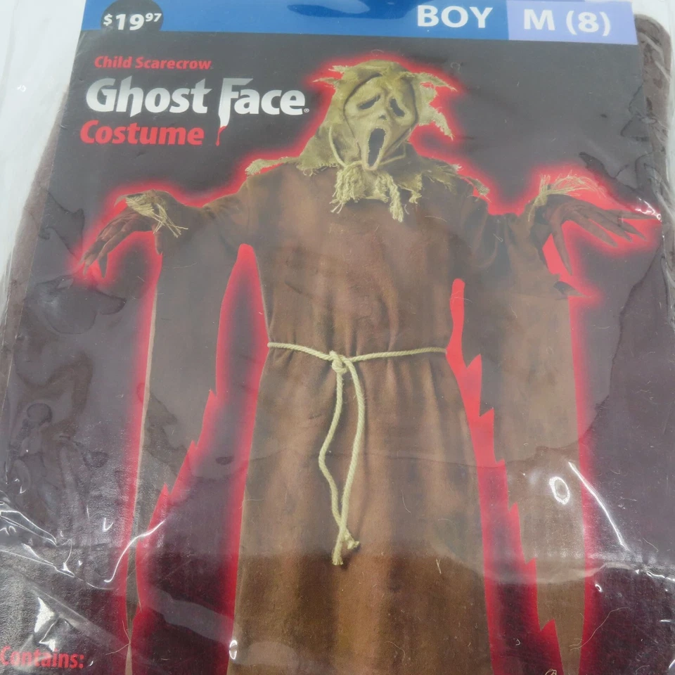 Máscara Disfraz Scream 4 Espantapájaros GhostFace Niños Mediana 8 Horror Divertido Mundo Foto 2 de 4