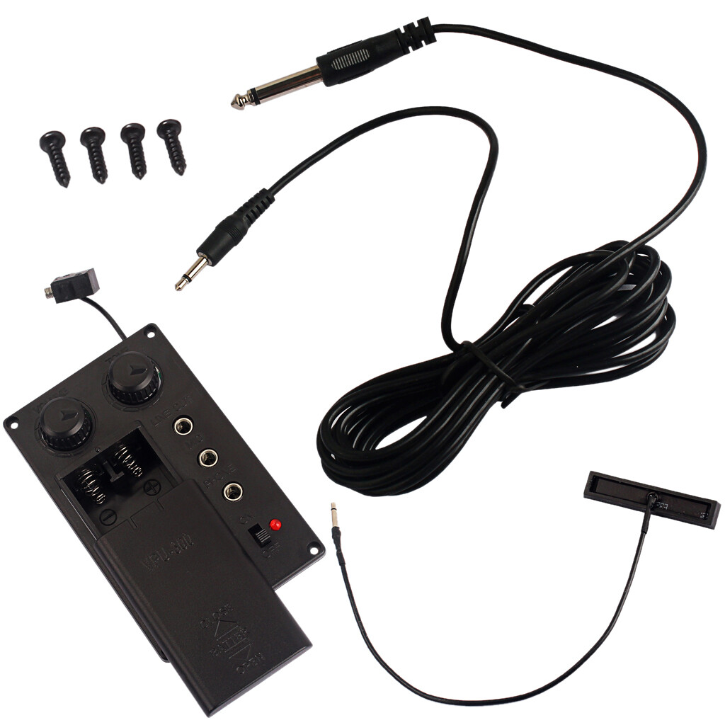 Electric Violin EQ Preamp Pickup Transducer with Piezo Violin Fiddle eBay