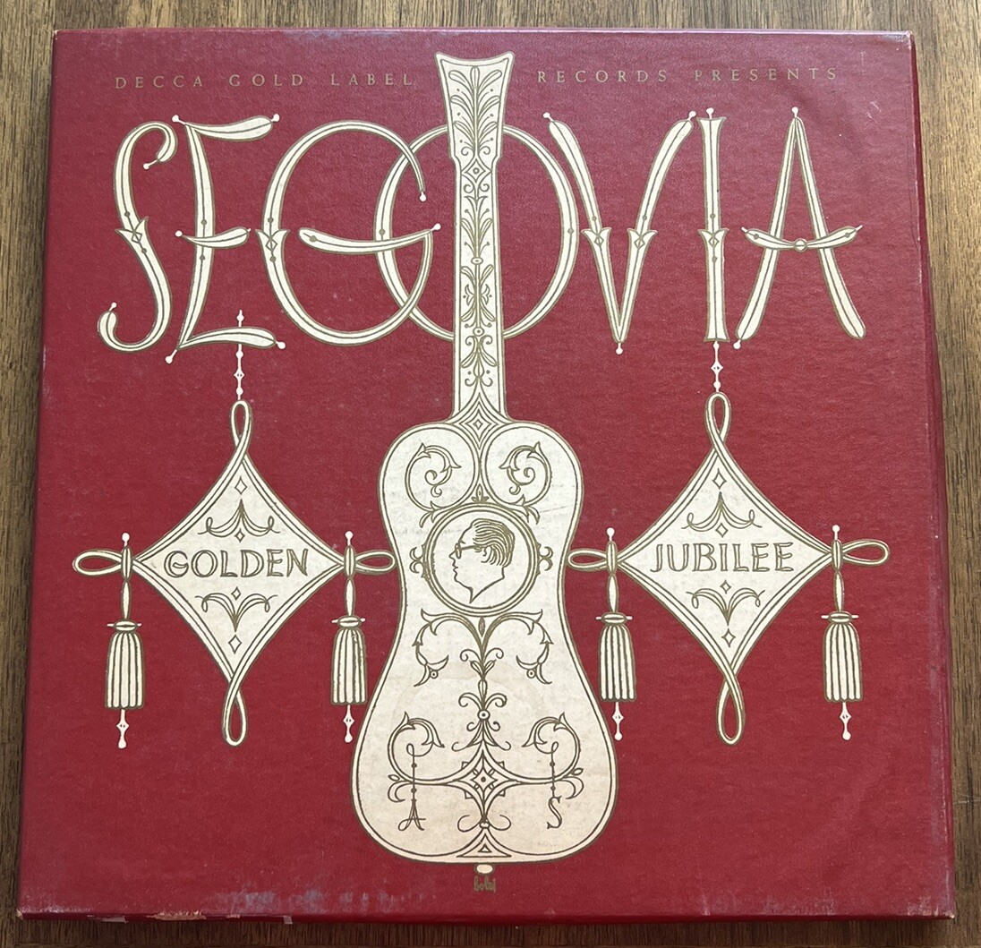 Segovia Golden Jubilee boxed set of 3 records - Decca Gold