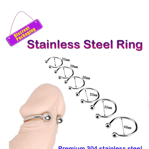 Herren Sexy Edelstahl Penis RingC-Riemen Ring Kreis Unterwäsche - Bild 1 von 15
