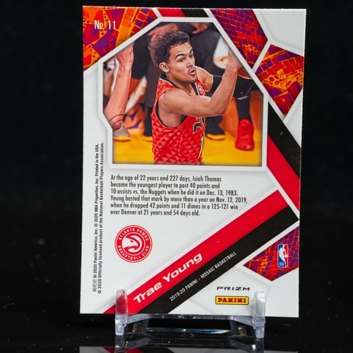 2019-20 Mosaic Trae Young Will To Win PRIZM + Base 🔥 Hawks #11 - Picture 3 of 5