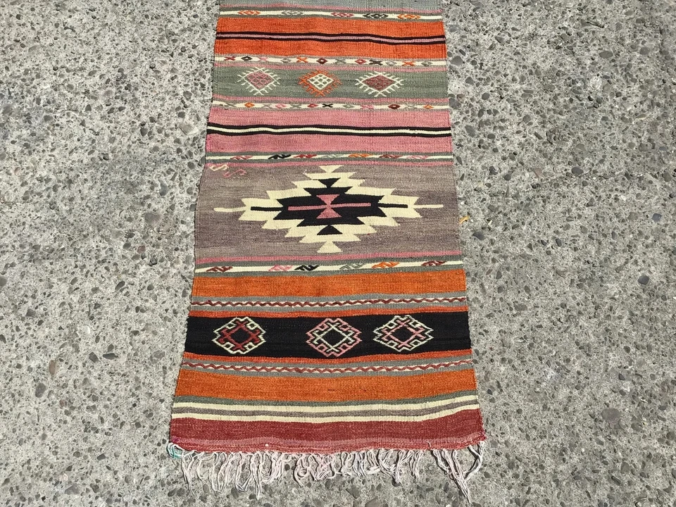 kilims rugs runner, vintage kilim Anatolia Turkish, Kelim teppich, Tapis, - Image 3 of 4