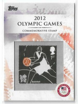 RARE 2012 TOPPS OLYMPIC STAMP CARD #CS-10 ~ USA TEAM BASKETBALL ~ L@@K!!!